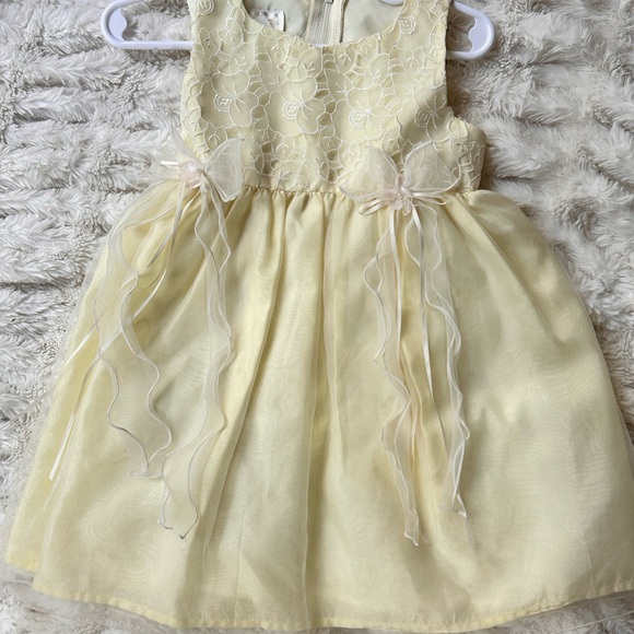 Biscotti lemon Cream Lace Dress - Picture 1 of 11